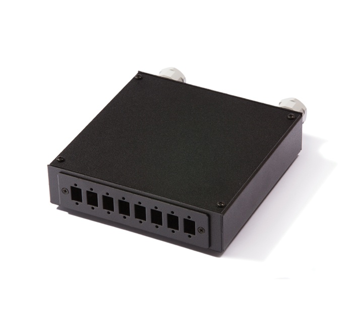 Keline optický distribučný box pre 8 x SC-SC, LC-LC Duplex alebo LSH-LSH adaptéry